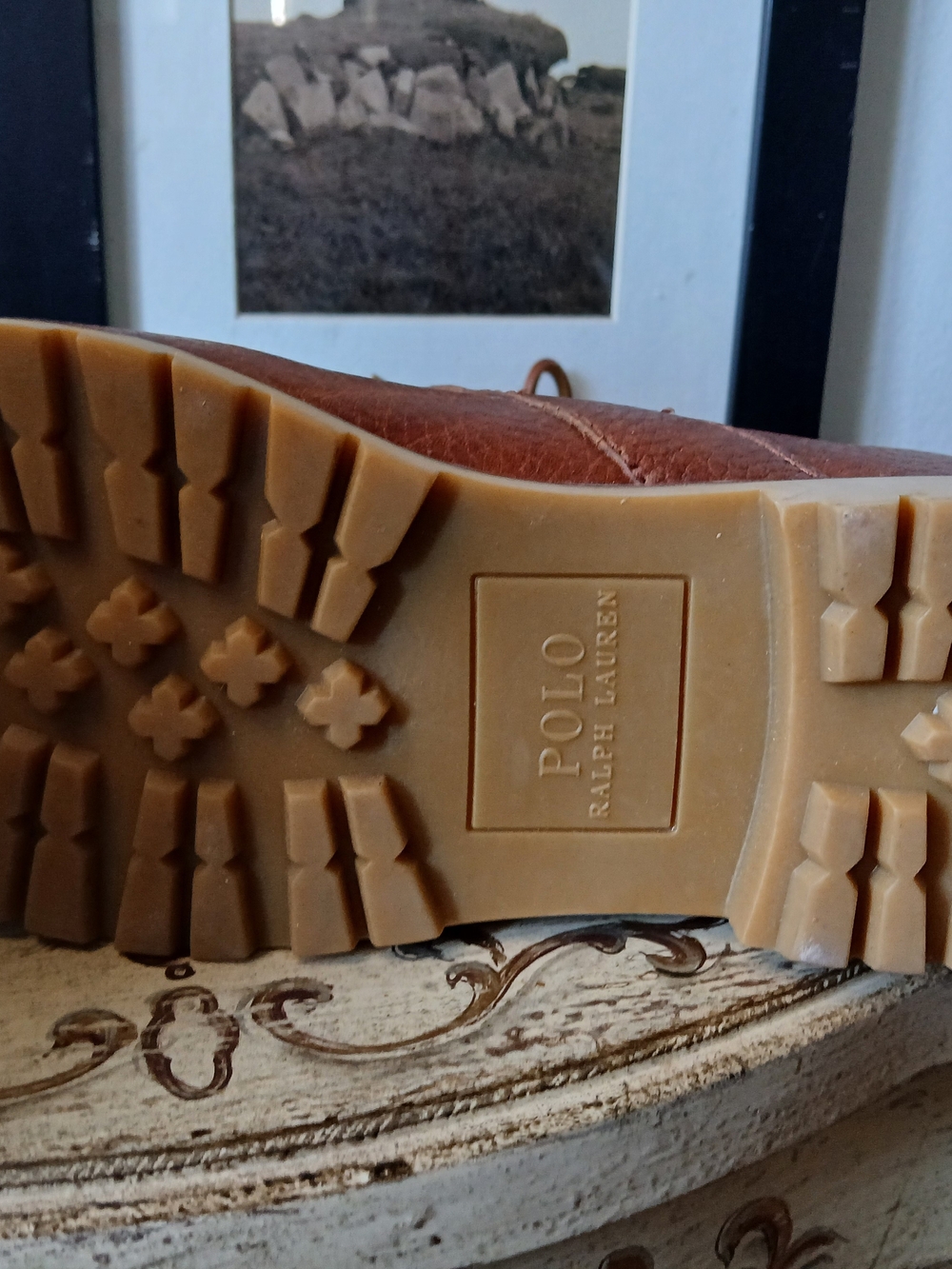 POLO By RALPH LAUREN Men's Chestnut Leather Lace-Up Buckle Boots "Ranger" New 11 - Picture 5 of 7